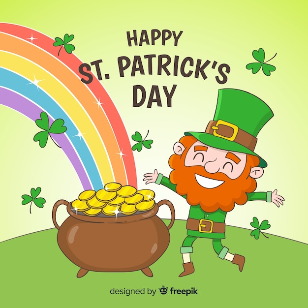 Free vector hand drawn st. patrick's day background