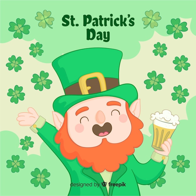 Free vector hand drawn st. patrick's day background