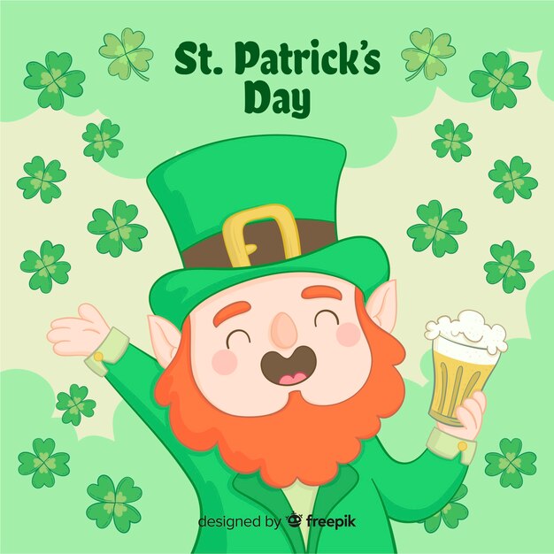 Hand drawn st. patrick's day background