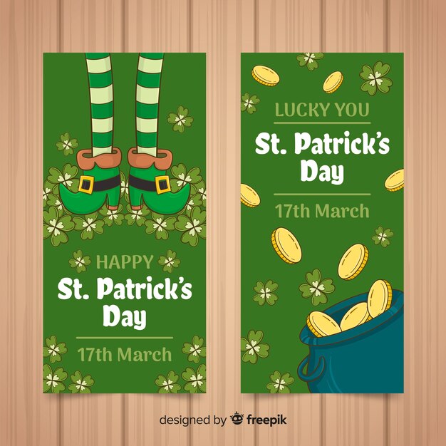 Hand drawn st. patrick's day banner