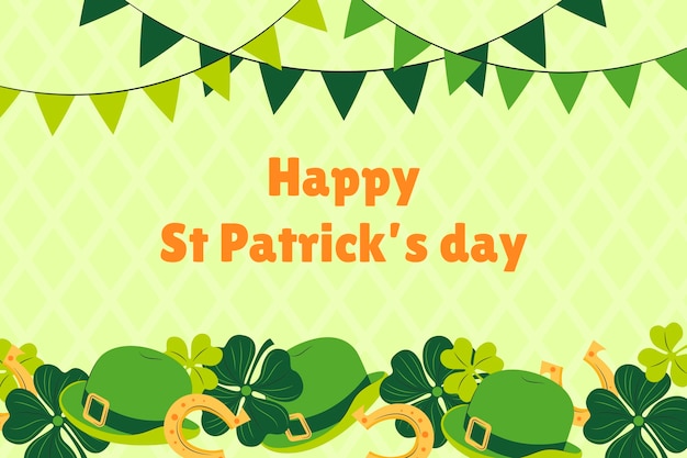 Free vector hand drawn st patrick's day clovers background