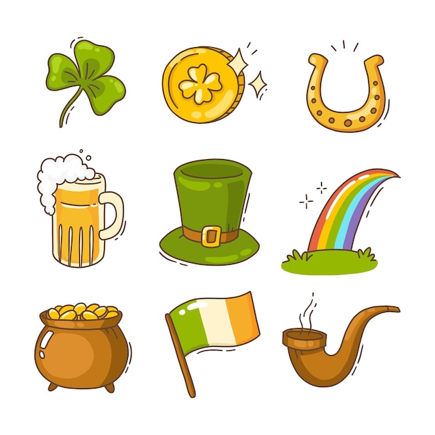 Free vector hand drawn st. patrick's day elements