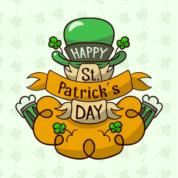 Hand drawn st. patrick's day illustration