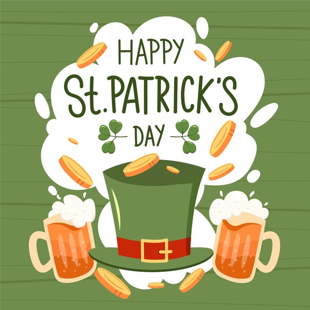 Free vector hand drawn st. patrick's day lettering