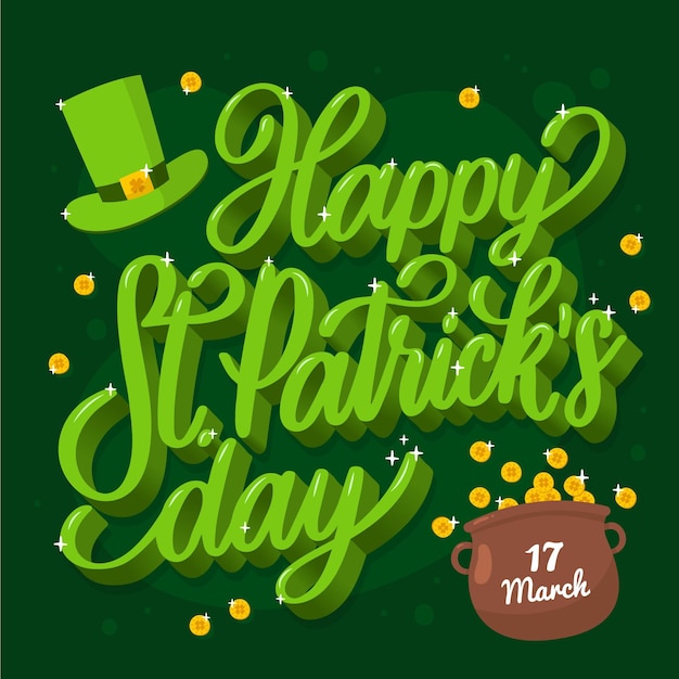 Hand drawn st. patrick's day lettering