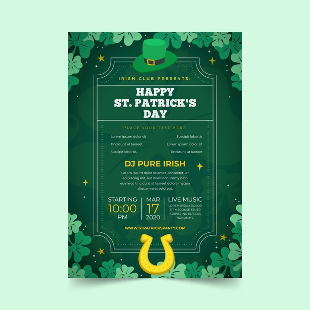 Hand drawn st. patrick's day poster