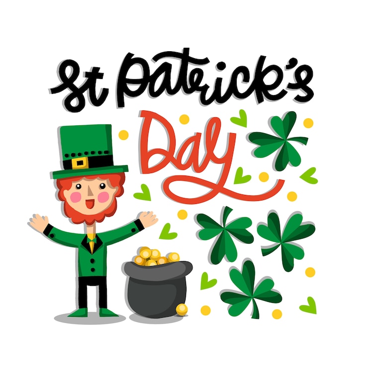 Free Vector hand drawn st. patrick's day with man