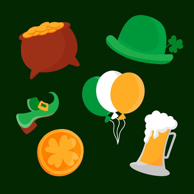 Hand-drawn st. patricks day element collection