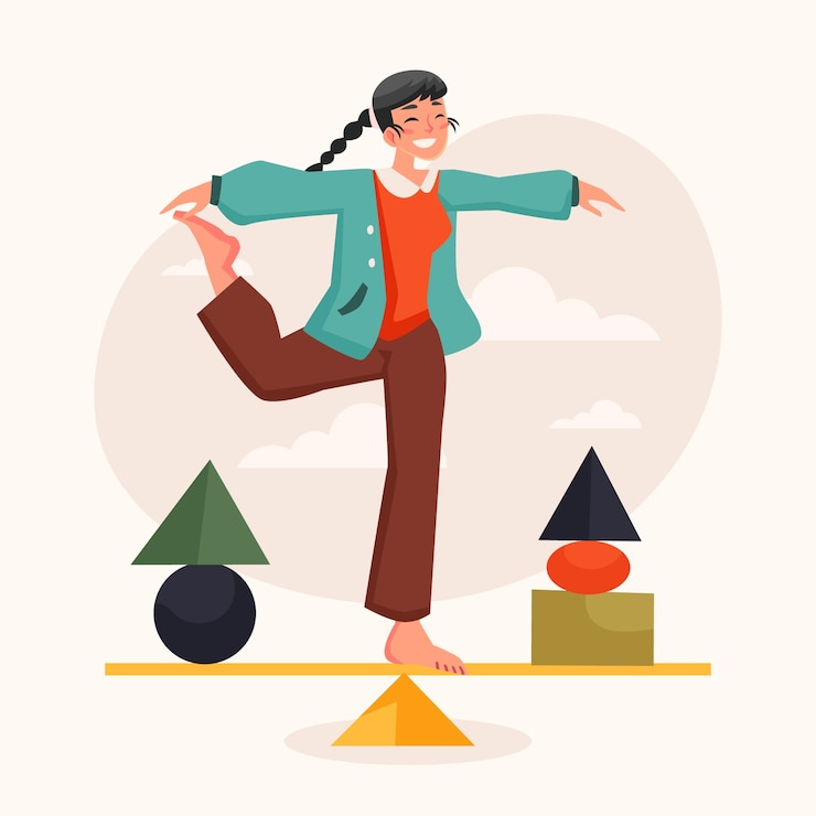 Free Vector hand drawn stability illustration