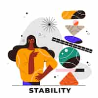 Free vector hand drawn stability illustration