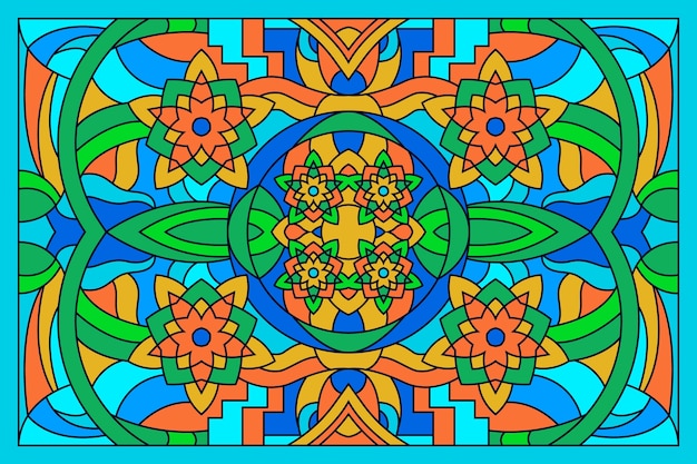 Hand drawn stained glass background