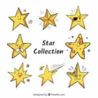 Бесплатное векторное изображение Ручная нарисованная звезда из восьми