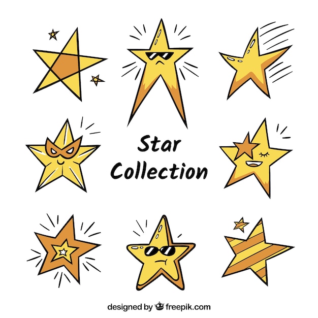 Hand drawn star pack