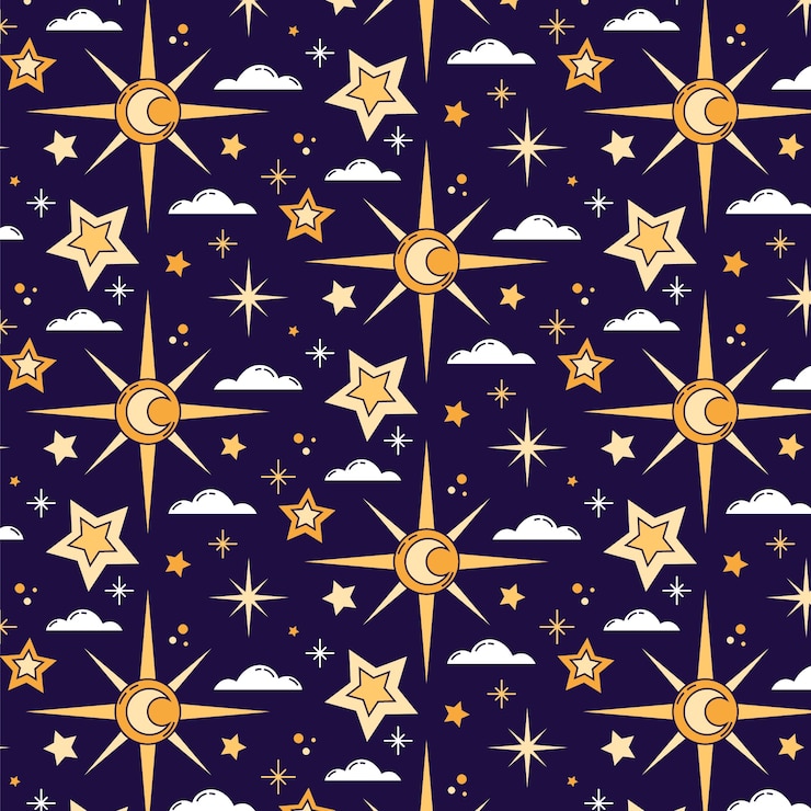Free Vector hand drawn star pattern design