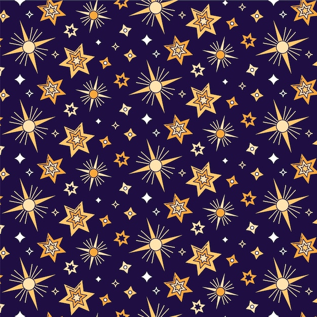 Free vector hand drawn star pattern design