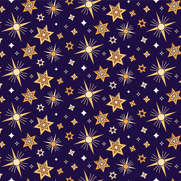 Hand drawn star pattern design