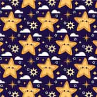 Free vector hand drawn star pattern design