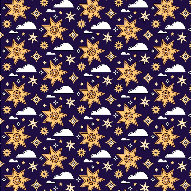 Free vector hand drawn star pattern design