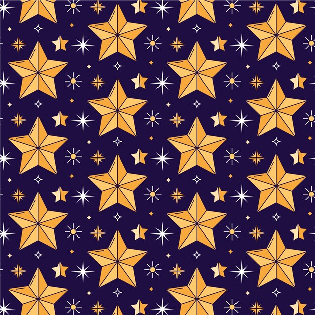 Hand drawn star pattern design