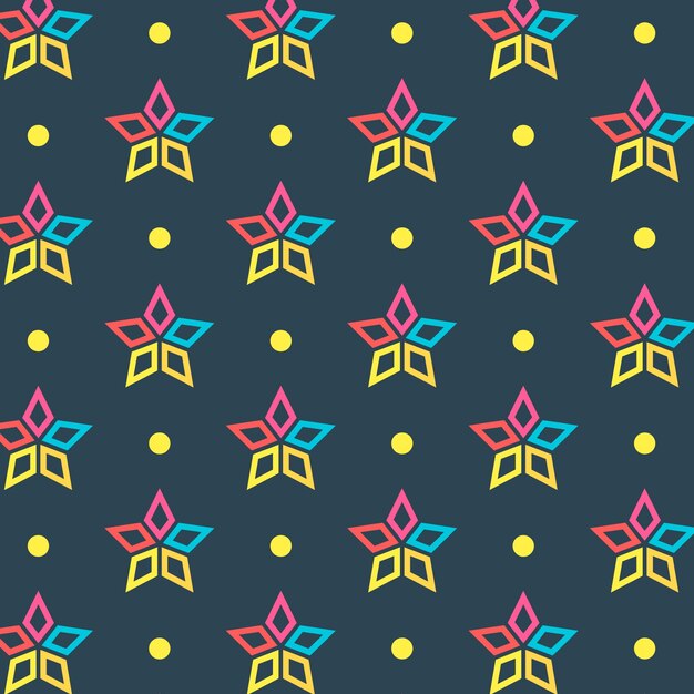 Hand drawn star pattern design