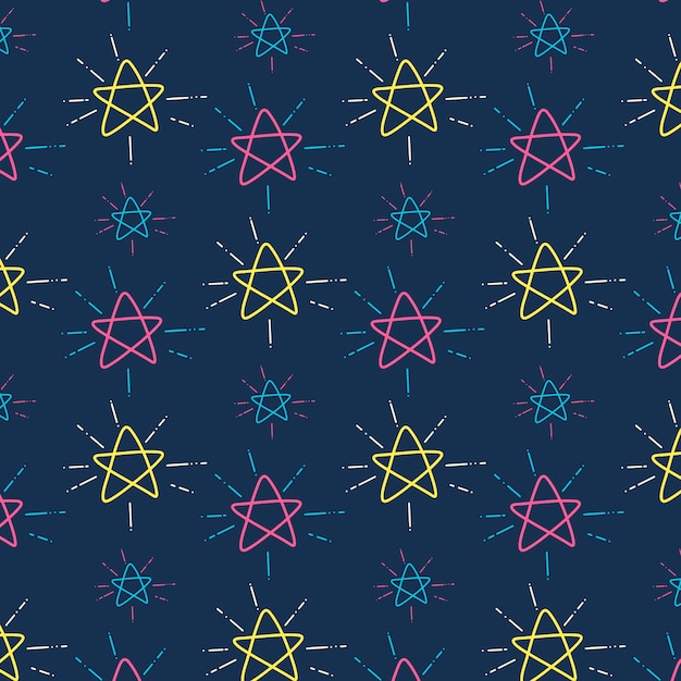 Hand drawn star pattern design