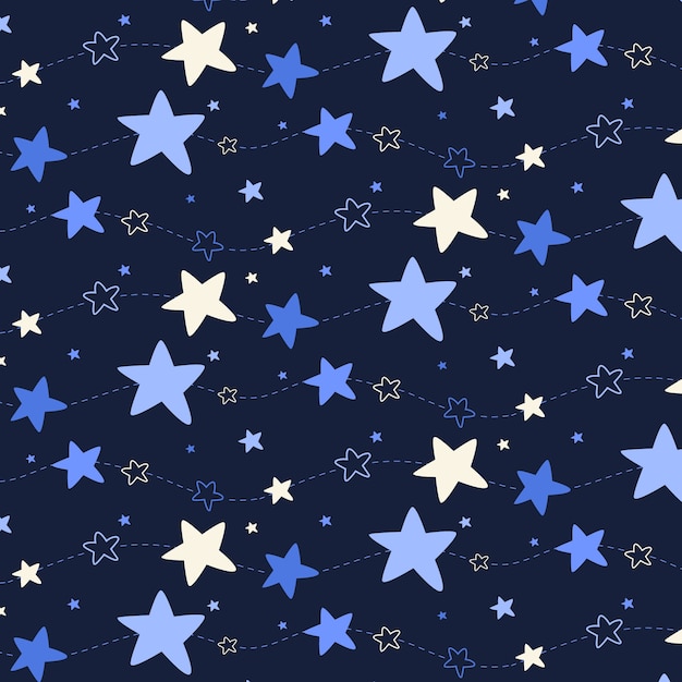 Hand drawn star pattern design