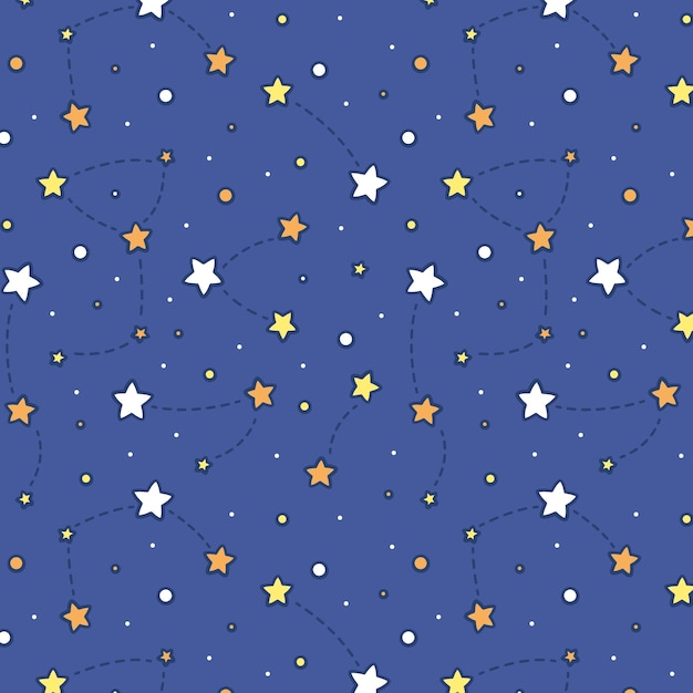 Free vector hand drawn star pattern illustration