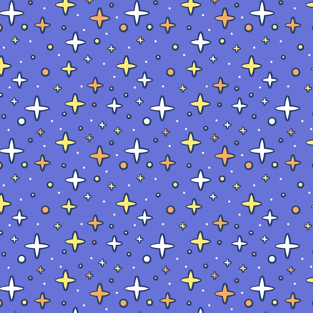 Hand drawn star pattern illustration