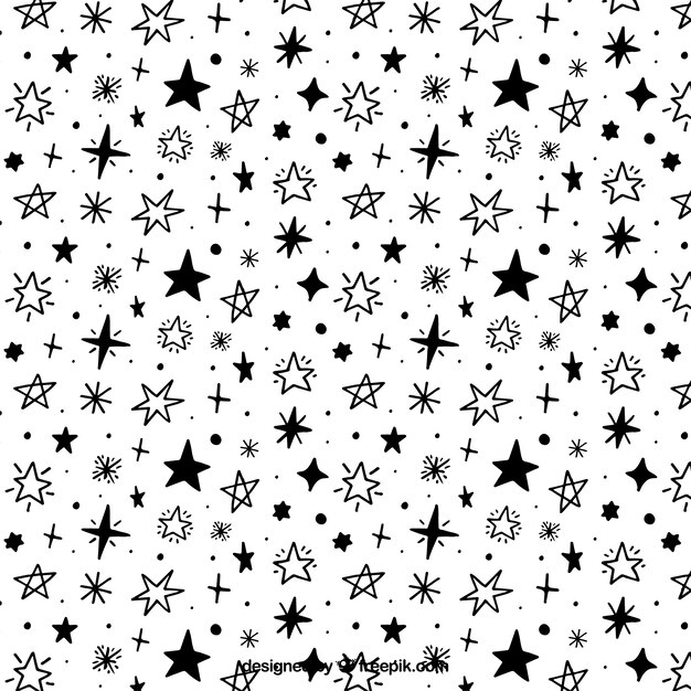 Hand drawn stars background