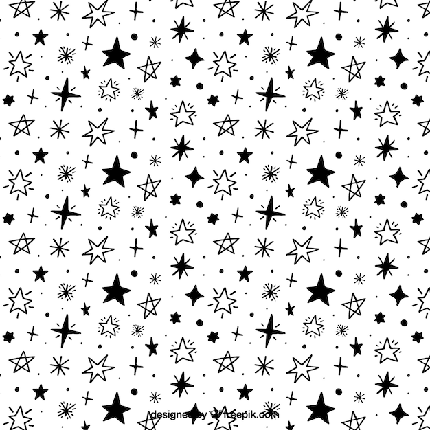 Hand drawn stars background