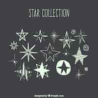 Free vector hand drawn stars collection