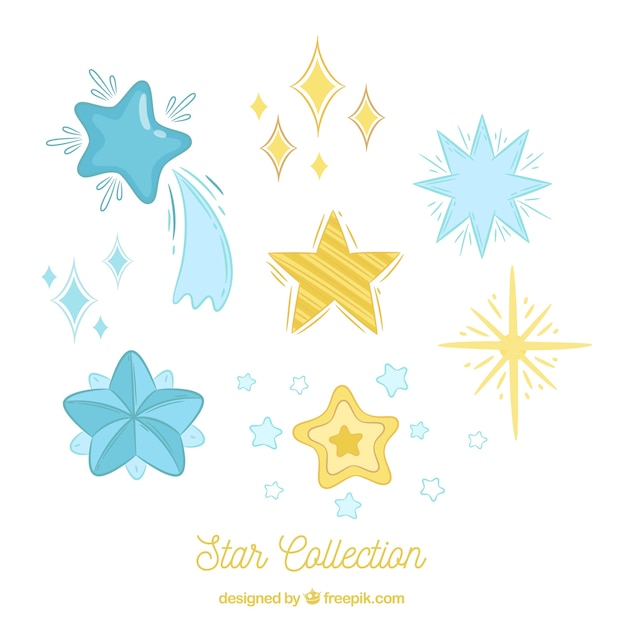 Hand drawn stars collection