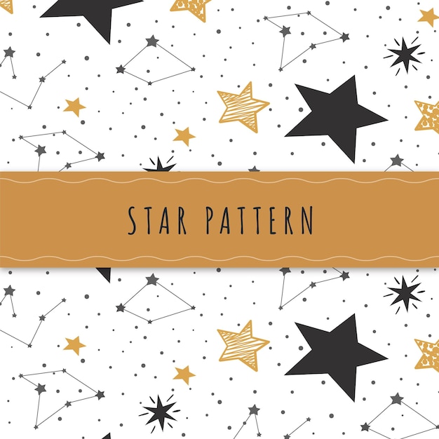 Free vector hand drawn stars pattern
