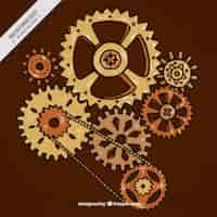 Free vector hand drawn steampunk mechanism