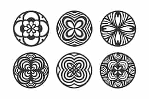 Free vector hand drawn stencil element collection