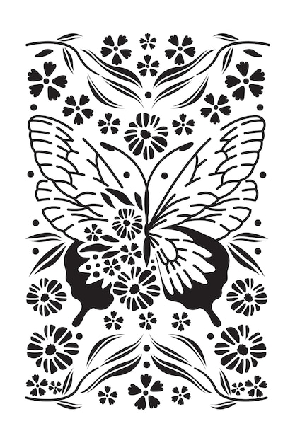 Hand drawn stencil element collection