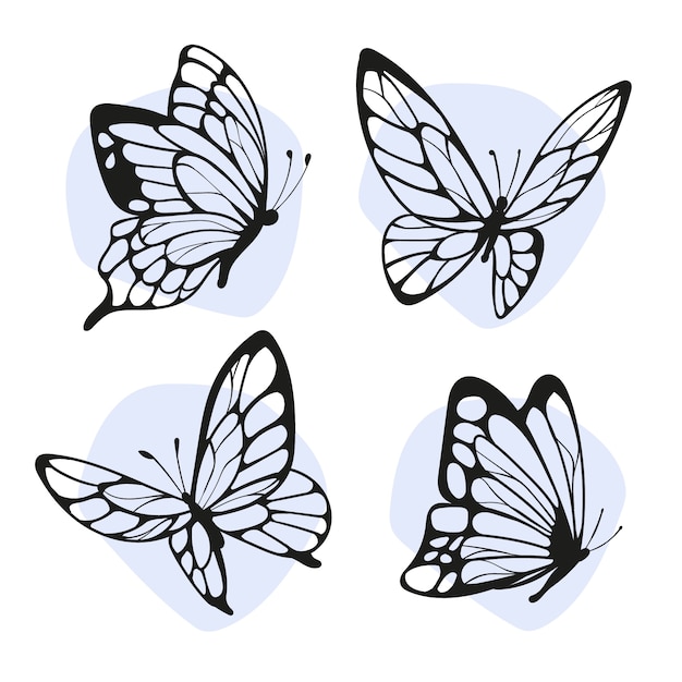 Butterfly Tattoo Stencil Images - Free Download on Freepik