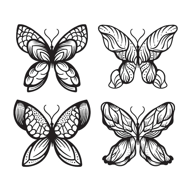 Free vector hand drawn stencil element collection