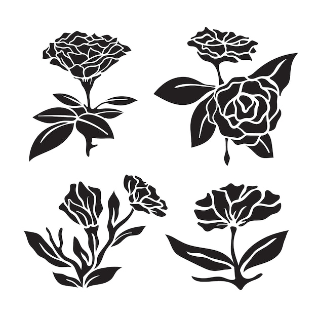 Free vector hand drawn stencil element collection