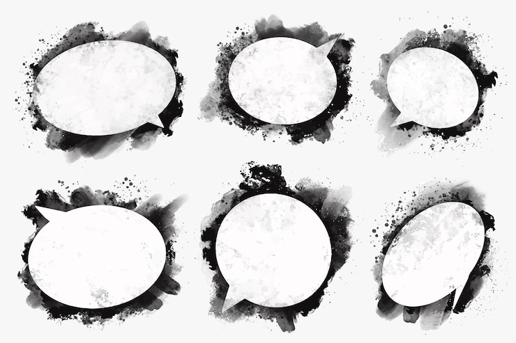Free Vector hand drawn stencil graffiti frames element  collection
