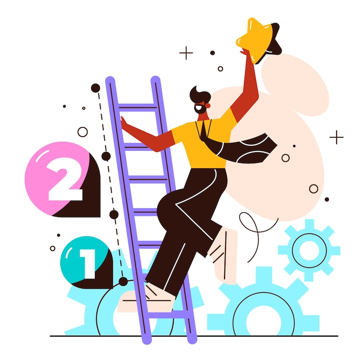 Free Vector hand drawn next step illustration