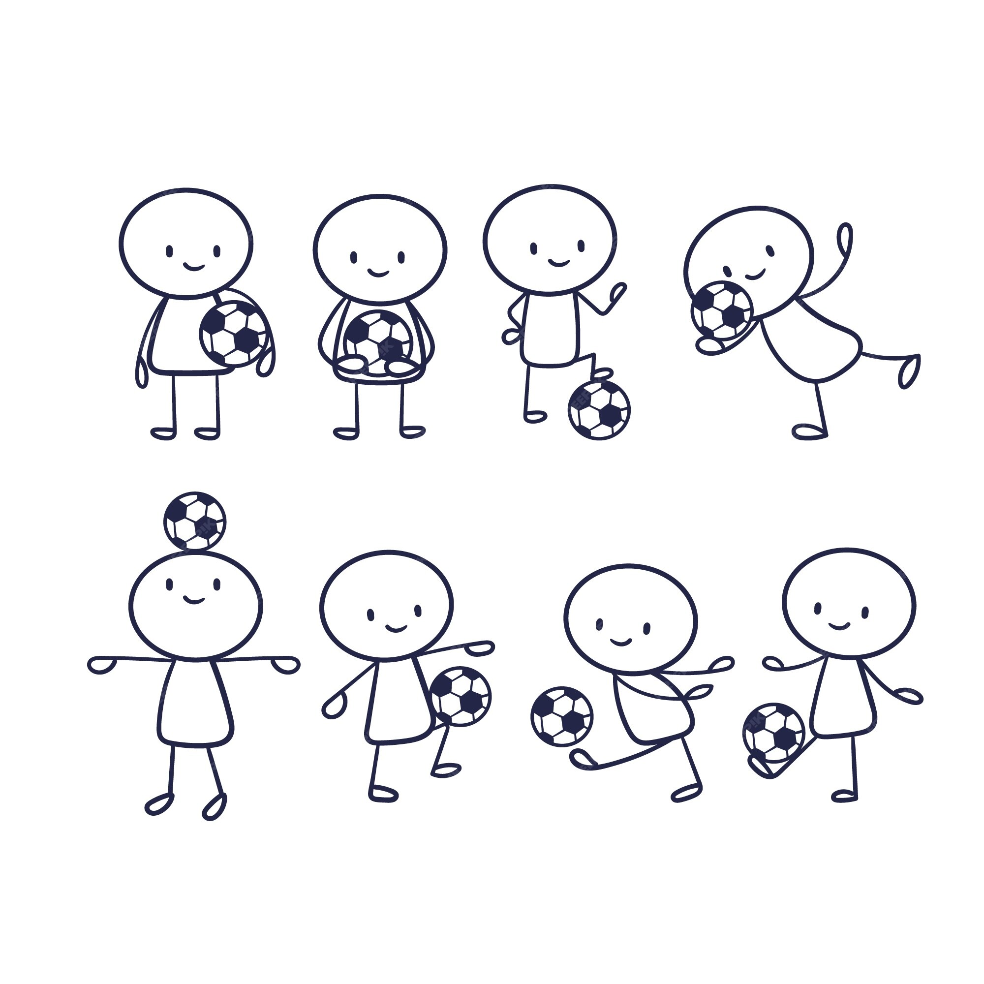 Free Vector  Hand drawn stickman collection