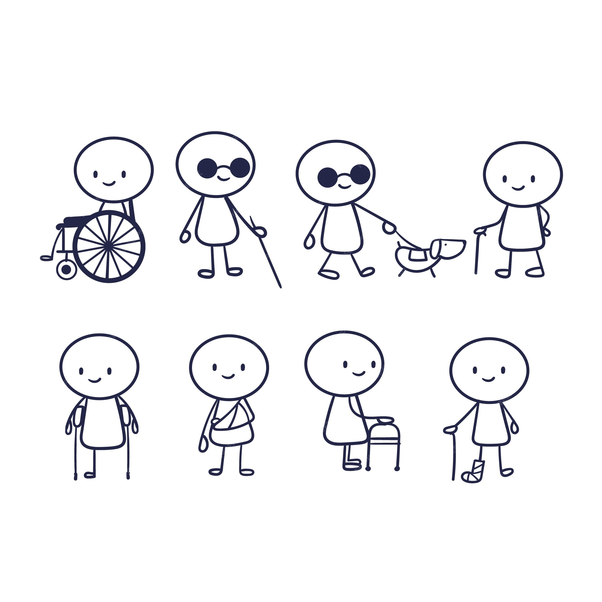 Free Vector  Hand drawn stickman collection