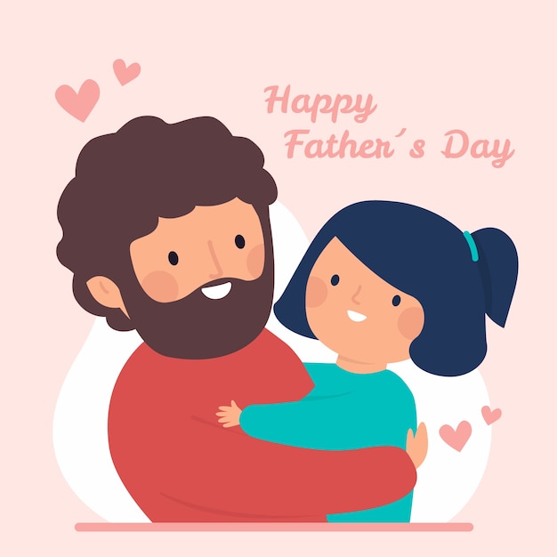 Free vector hand drawn style father's day celebration