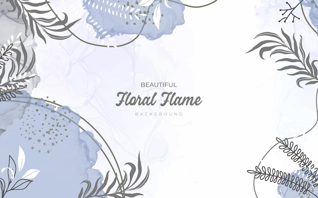 Hand drawn style floral background
