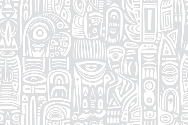 Free vector hand drawn style line doodle pattern background