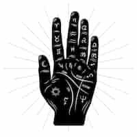 Free vector hand drawn style palmistry symbol