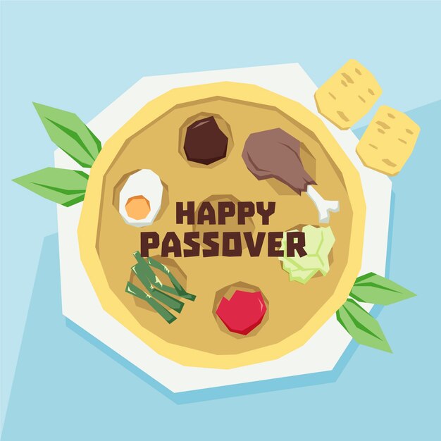 Free vector hand drawn style passover event