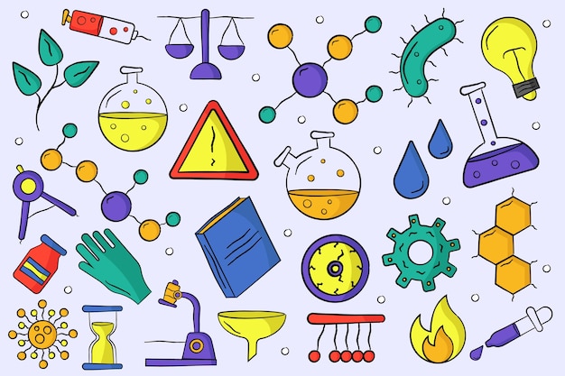 Free vector hand drawn style science education