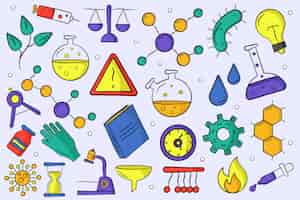 Free vector hand drawn style science education